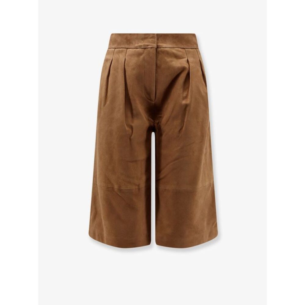 Scarlett Poppies Women Inez Suede Bermuda Shorts